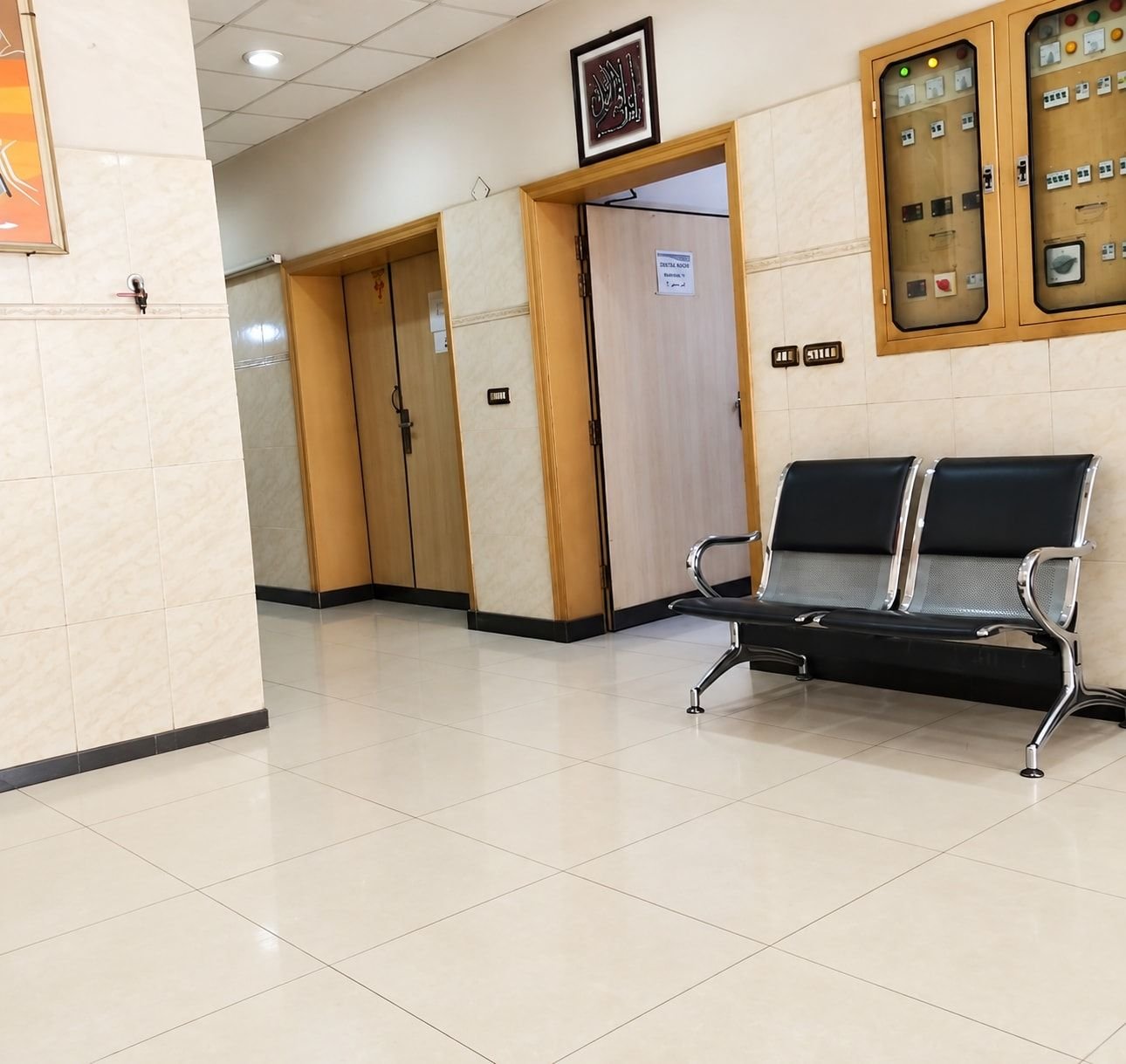 Waiting area seats outside the procedure rooms